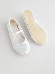 Silver Jewelled Ballet Shoes - Image 4 of 5