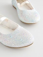Silver Jewelled Ballet Shoes - Image 5 of 5