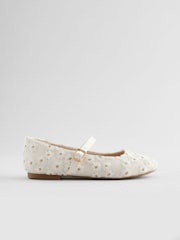 Cream Embroidered Mary Jane Occasion Shoes - Image 2 of 5