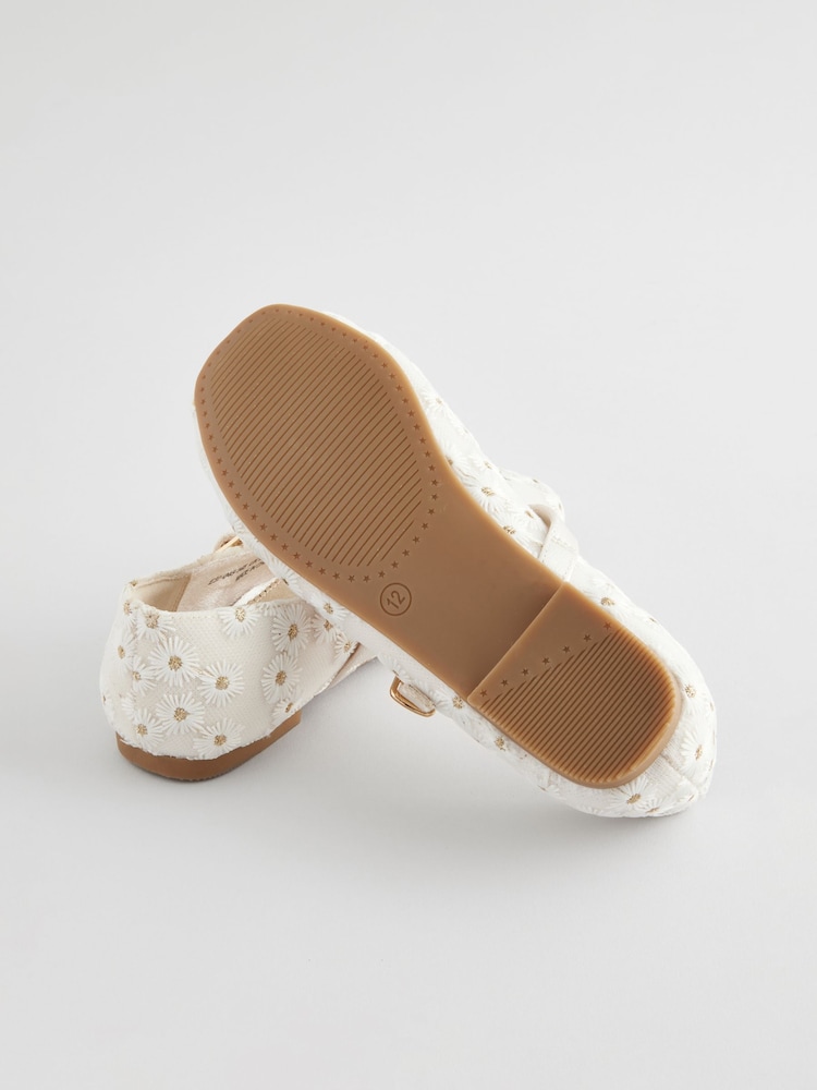 Cream Embroidered Mary Jane Occasion Shoes - Image 4 of 5