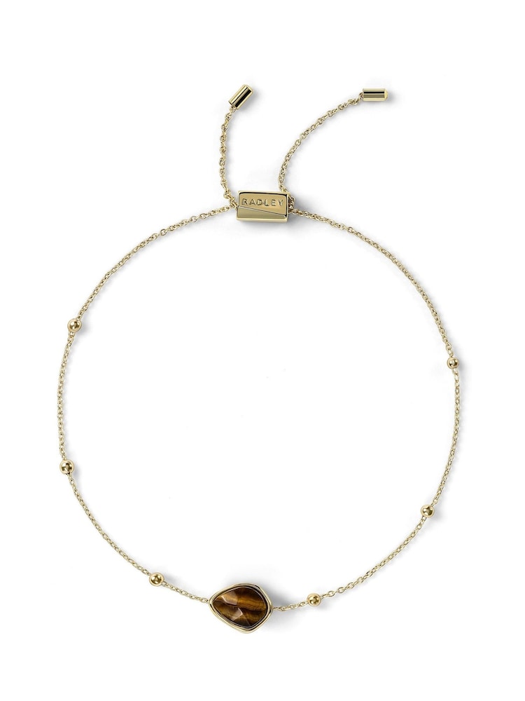 Peers Hardy Gold Tone Radley 18ct Plated Tigers Eye Friendship Bracelet - Image 2 of 4 Peers Hardy Gold Tone Radley 18ct Plated Tigers Eye Friendship Bracelet - Image 2 of 4