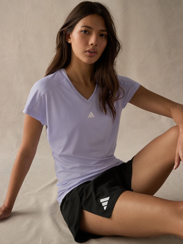 adidas Purple Essential Minimal T-Shirt - Image 1 of 6