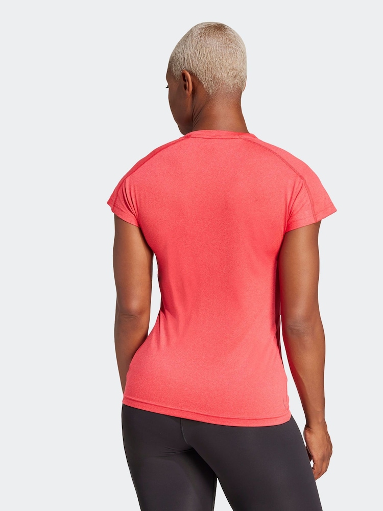 adidas Red Marun Essential Minimal T-Shirt - Image 2 of 6