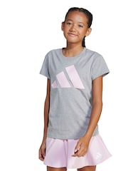 adidas Grey Big Logo 100% Cotton T-Shirt - Image 1 of 6