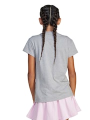 adidas Grey Big Logo 100% Cotton T-Shirt - Image 2 of 6