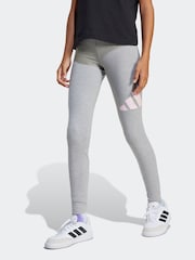 adidas Grey Essentials Junior Leggings - Image 1 of 6