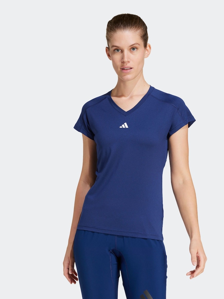 adidas Blue Essential Minimal T-Shirt - Image 2 of 7