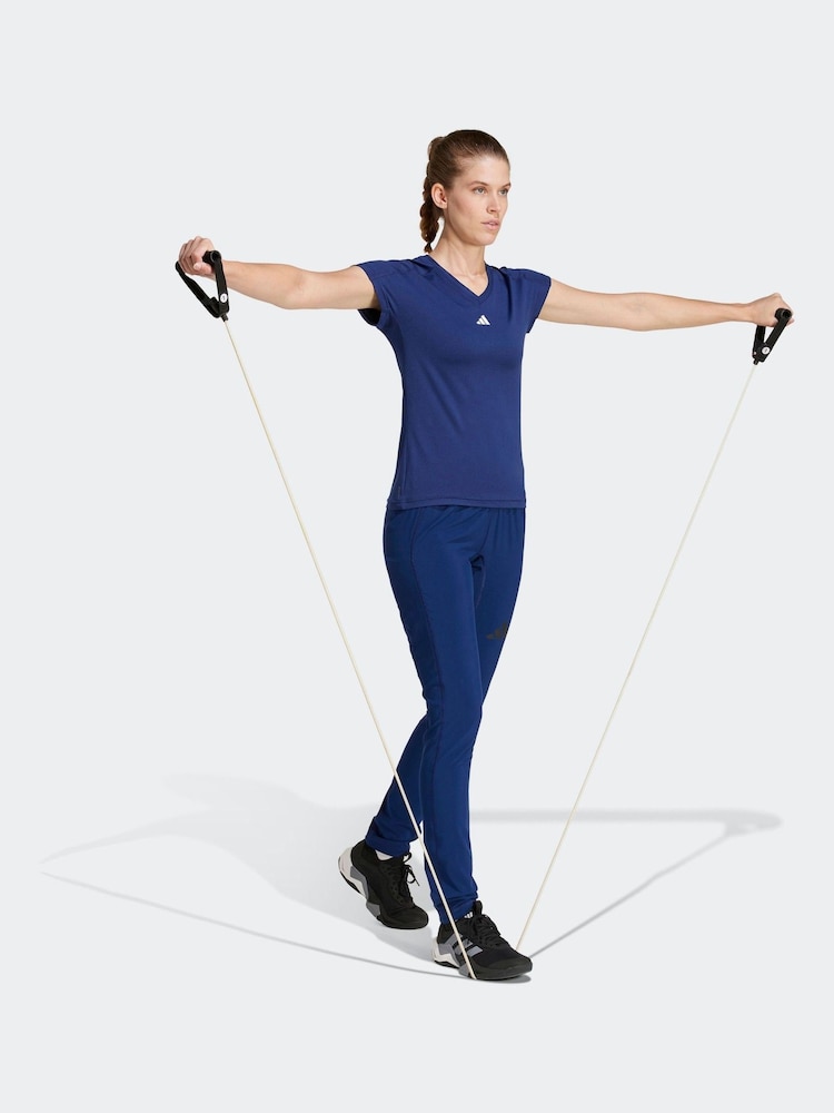 adidas Blue Essential Minimal T-Shirt - Image 4 of 7