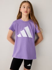 adidas Purple Big Logo 100% Cotton T-Shirt - Image 1 of 5