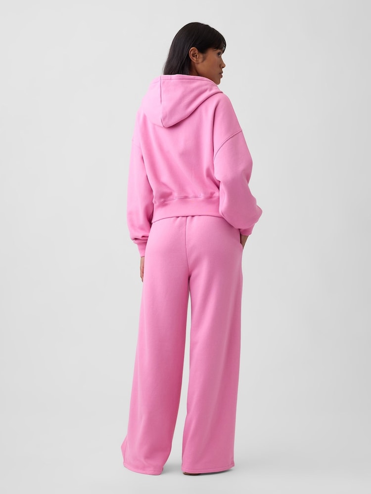 Gap Pink Vintage Soft Baggy Wide-Leg Joggers - Image 2 of 4 Gap Pink Vintage Soft Baggy Wide-Leg Joggers - Image 2 of 4