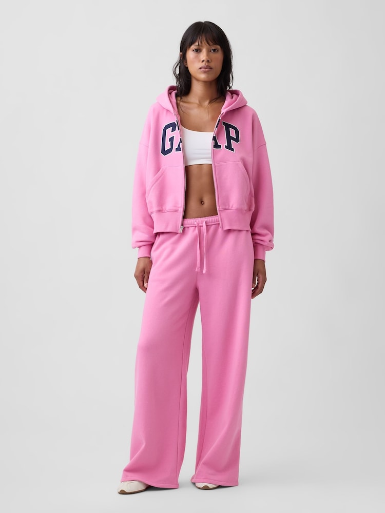 Gap Pink Vintage Soft Baggy Wide-Leg Joggers - Image 4 of 4 Gap Pink Vintage Soft Baggy Wide-Leg Joggers - Image 4 of 4