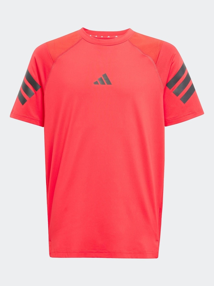 adidas Red Essentials T-Shirt - Image 6 of 6