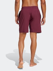adidas Red Solid CLX Classic-Length Swim Shorts - Image 2 of 6