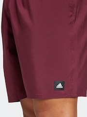 adidas Red Solid CLX Classic-Length Swim Shorts - Image 5 of 6