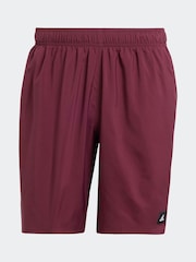 adidas Red Solid CLX Classic-Length Swim Shorts - Image 6 of 6