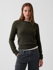 Gap Green CashSoft Crew Jumper - Image 1 of 4