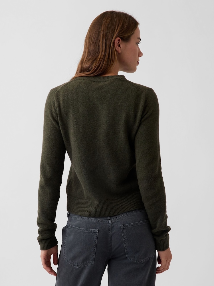 Gap Green CashSoft Crew Jumper - Image 2 of 4 Gap Green CashSoft Crew Jumper - Image 2 of 4