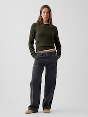 Gap Green CashSoft Crew Jumper - Image 3 of 4