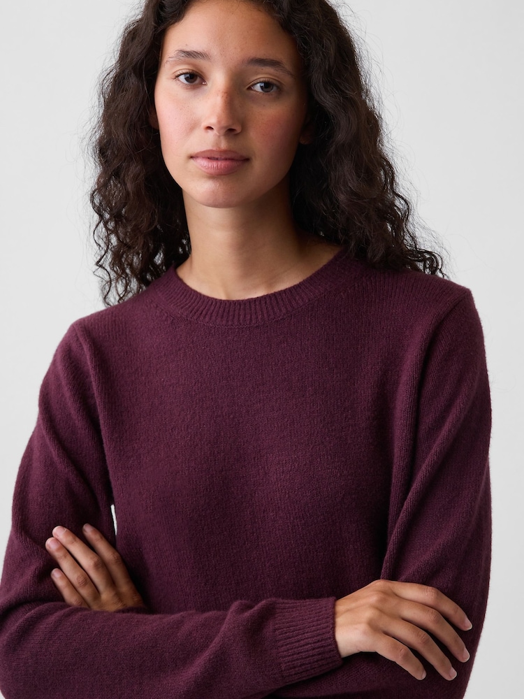 Gap Burgundy Red CashSoft Crew Jumper - Image 4 of 4 Gap Burgundy Red CashSoft Crew Jumper - Image 4 of 4