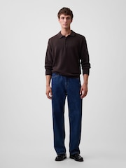 Gap Brown Relaxed Polo Jumper - Image 3 of 4