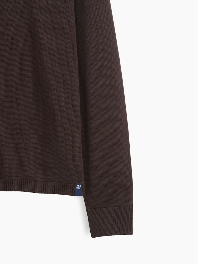 Gap Brown Relaxed Polo Jumper - Image 4 of 4 Gap Brown Relaxed Polo Jumper - Image 4 of 4