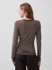 Bande brune - T-shirt Gap modern Manche longue - Image 2 de 4