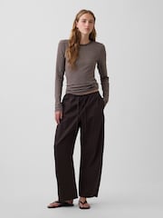 Bande brune - T-shirt Gap modern Manche longue - Image 3 de 4