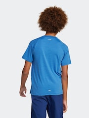adidas Blue Small Logo T-Shirt - Image 2 of 6