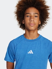 adidas Blue Small Logo T-Shirt - Image 4 of 6