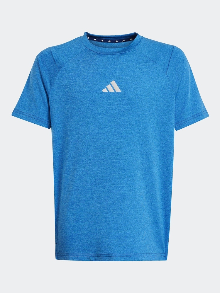 adidas Blue Small Logo T-Shirt - Image 6 of 6