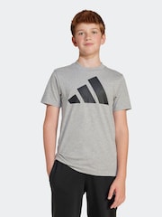 adidas Grey Essentials 100% Cotton T-Shirt - Image 1 of 6