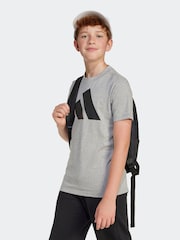 adidas Grey Essentials 100% Cotton T-Shirt - Image 3 of 6