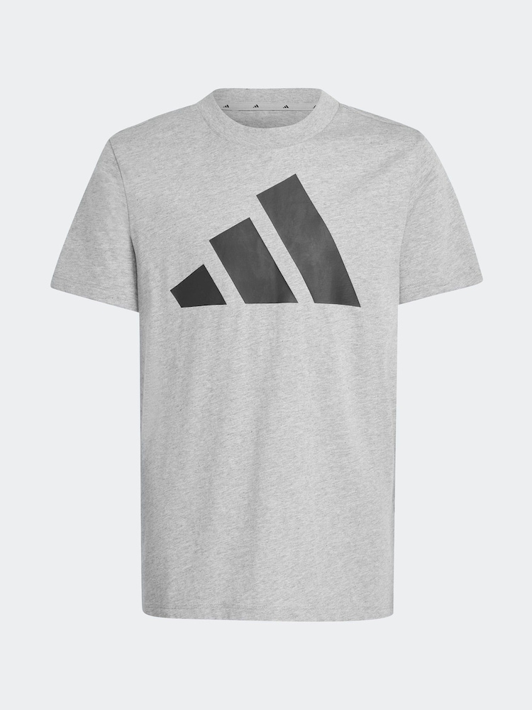 adidas Grey Essentials 100% Cotton T-Shirt - Image 6 of 6