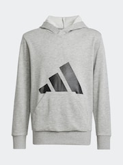 adidas Grey Large Logo Hoodie - Image 5 of 5