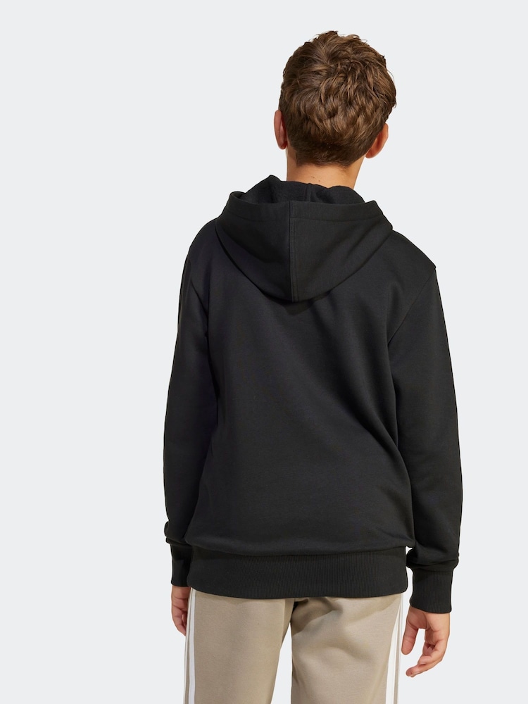 Preto - Moletom de lã com logotipo pequeno da Adidas - Imagem 2 de 6