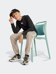 Preto - Moletom de lã com logotipo pequeno da Adidas - Imagem 3 de 6