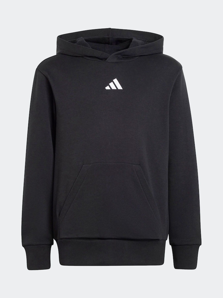 Preto - Moletom de lã com logotipo pequeno da Adidas - Imagem 6 de 6