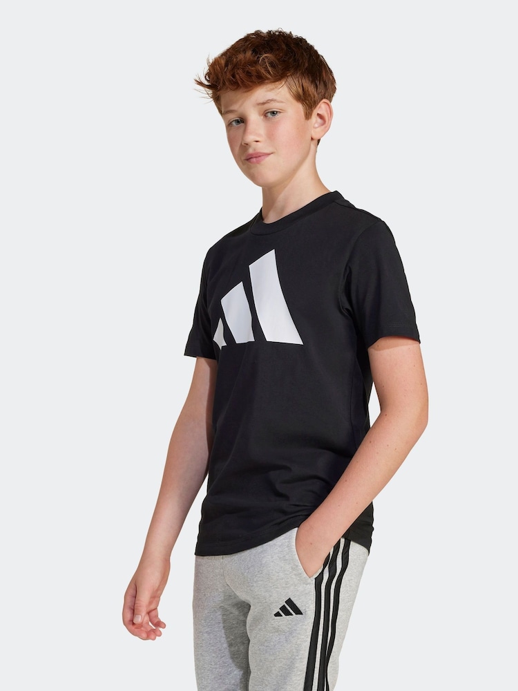 adidas Black Essentials 100% Cotton T-Shirt - Image 1 of 6