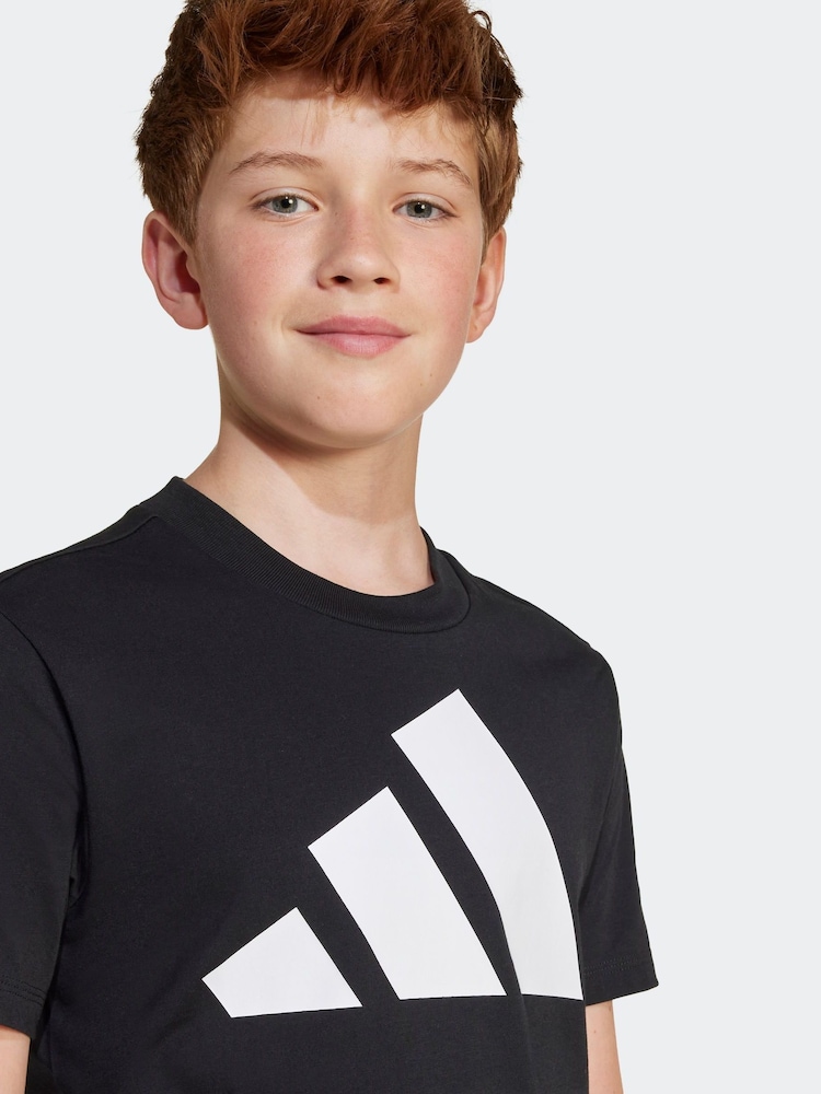 adidas Black Essentials 100% Cotton T-Shirt - Image 4 of 6