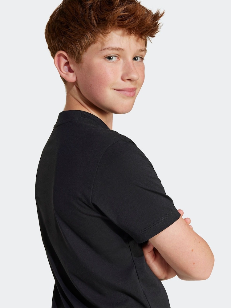 adidas Black Essentials 100% Cotton T-Shirt - Image 5 of 6