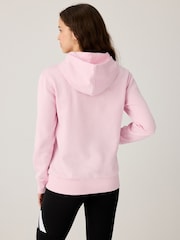 adidas Pink Small Logo Fleece Hoodie - Image 2 of 2