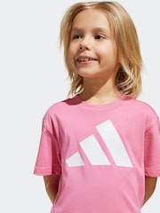 adidas Pink Essentials T-Shirt Little Kids - Image 4 of 6