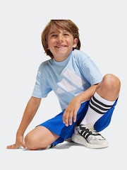 Azul - Conjunto de top y pantalones cortos de algodón 100% de adidas - Imagen 2 de 9