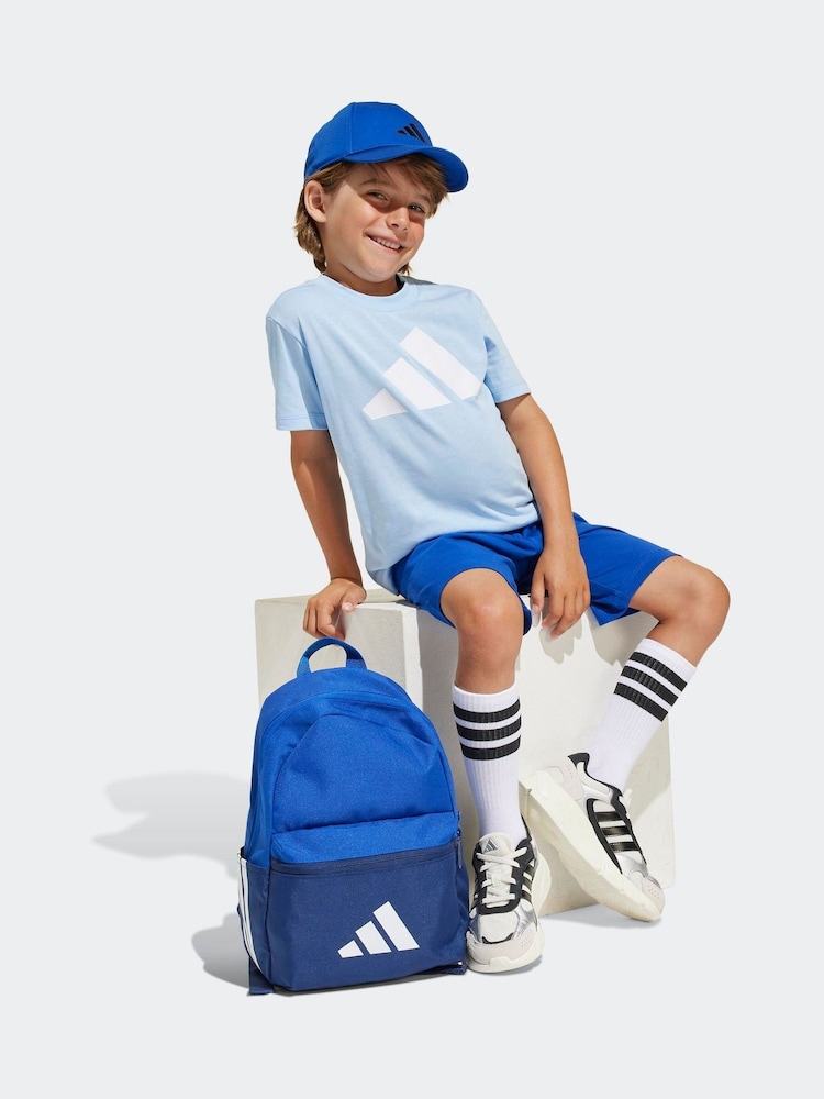 adidas Blue 100% Cotton Top & Shorts Set - Image 5 of 9