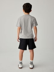 adidas Grey 100% Cotton T-Shirt And Shorts Set - Image 4 of 8