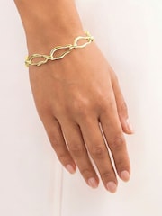 Peers Hardy Gold Radley 18ct Plated Molten Chain Bracelet - Image 1 of 5