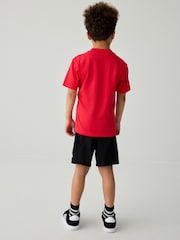 Rojo - Conjunto de top y pantalones cortos de algodón 100% de adidas - Imagen 2 de 8