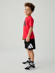 Rojo - Conjunto de top y pantalones cortos de algodón 100% de adidas - Imagen 3 de 8