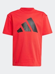 Rojo - Conjunto de top y pantalones cortos de algodón 100% de adidas - Imagen 7 de 8