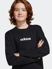 adidas Black Linear Sweatshirt - Image 5 of 6